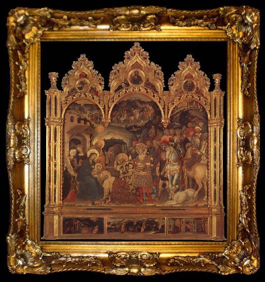 framed  Gentile da Fabriano The adoration of the Ways, ta009-2